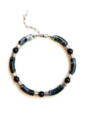 CHOKER KÀ NOIR NUAGE ARGENT